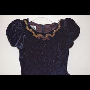 Bernadettes Biscotti VintageGirl Velvet Dress Sz10